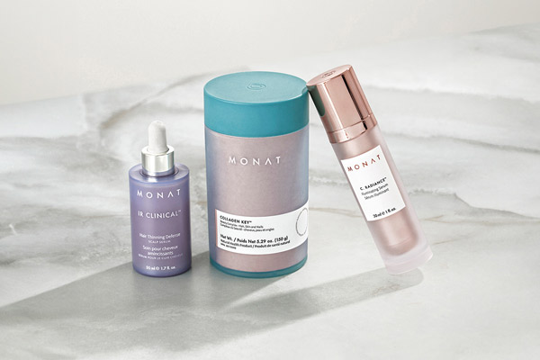 Monat Bundle: champ popular conditioning dry shampoo, berry refined scrub, rejuveniqe