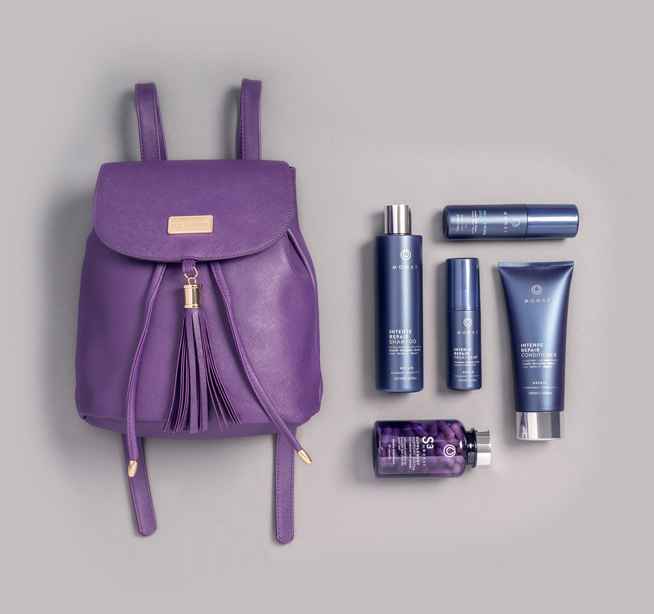 monat purple backpack