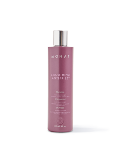 monat anti frizz shampoo in white background