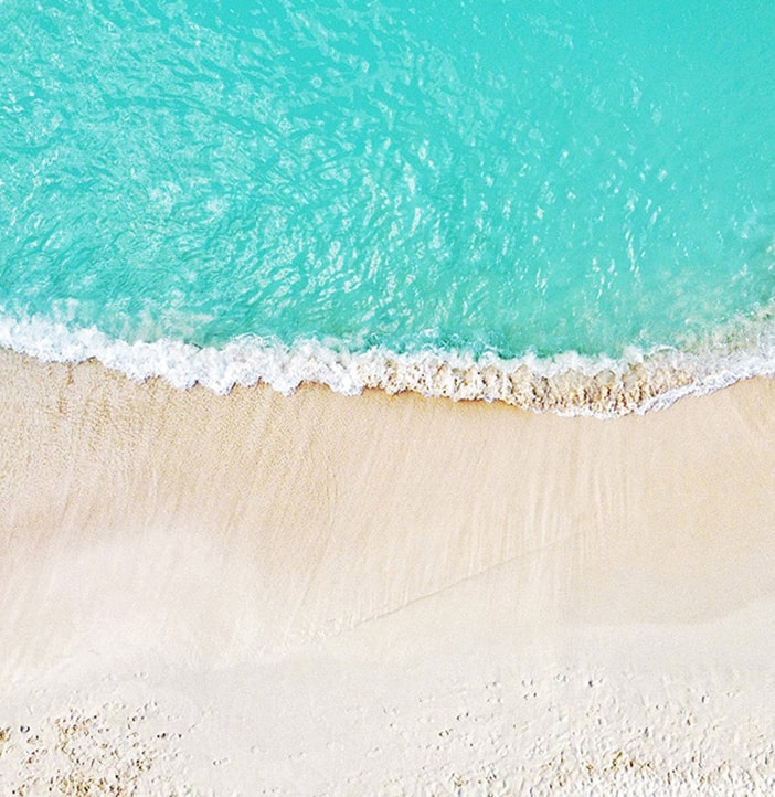 Cenital view of a beach