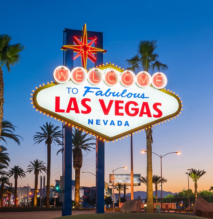 Photo shot of a Neon sign of welcome to fabulous Las Vegas Nevada