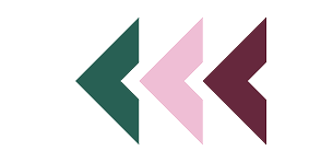 Decorative graphic with three colored arrows